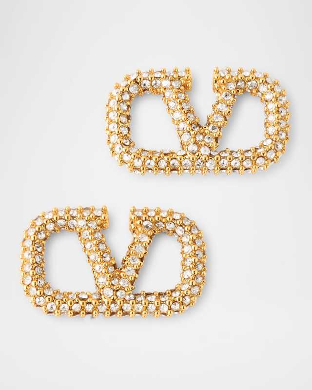 VLogo Signature Strass Stud Earrings